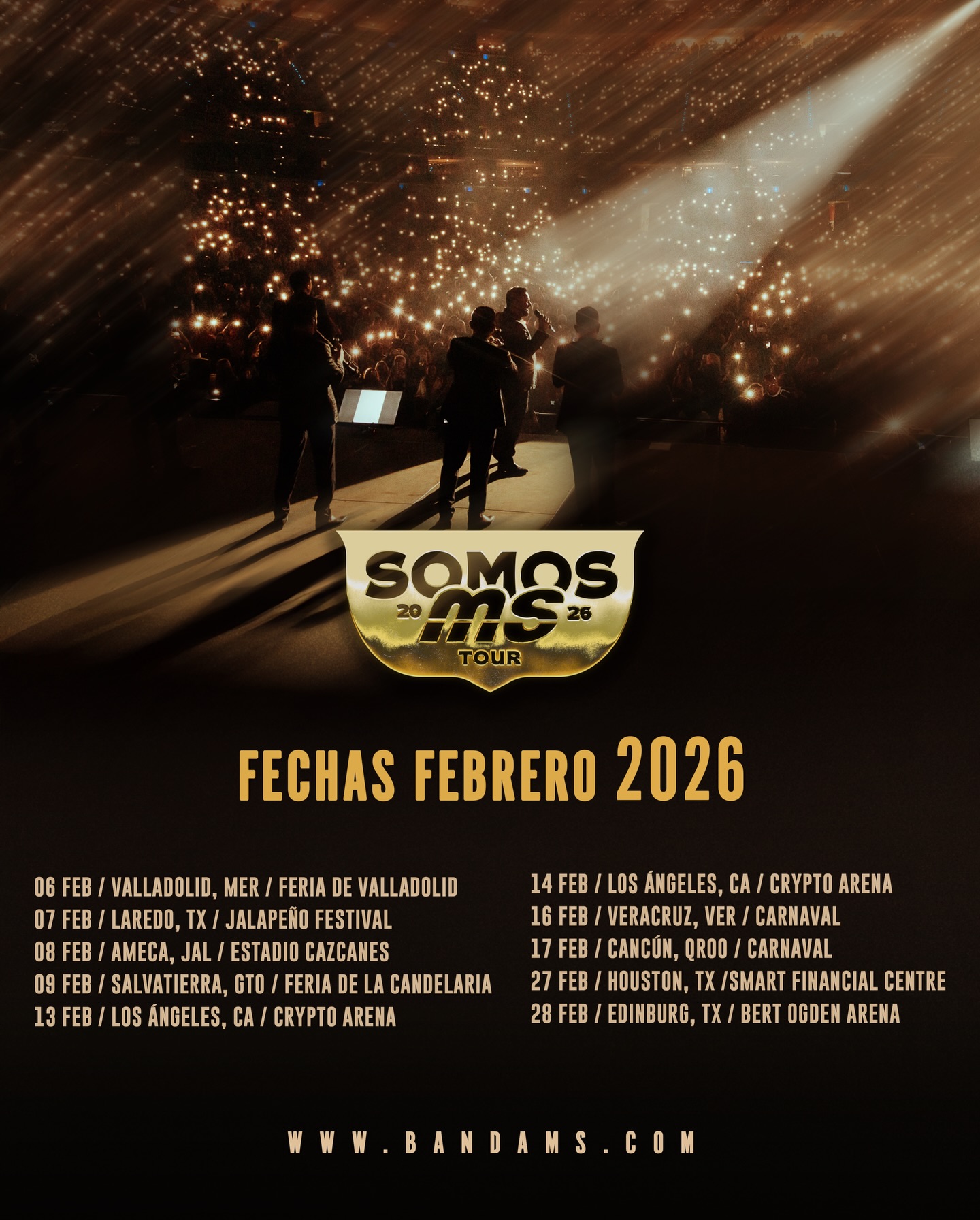 Póster del Somos MS Tour 2024 de Banda MS de Sergio Lizárraga